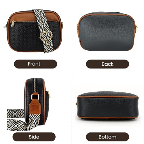 Image of ITALISH Women Leather Crossbody Sling Bag in Geometric Pattern