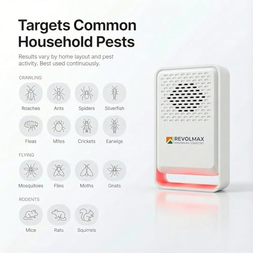 Image of Ultrasonic Pest Control Repeller - Electronic & Ultrasound, Indoor Plug-in Repellent - Get rid of - Rodents, Mice, Squirrels, Bats, Insects, Bed Bugs, Ants, Fleas, Spiders, Roaches (3 Pack, White)