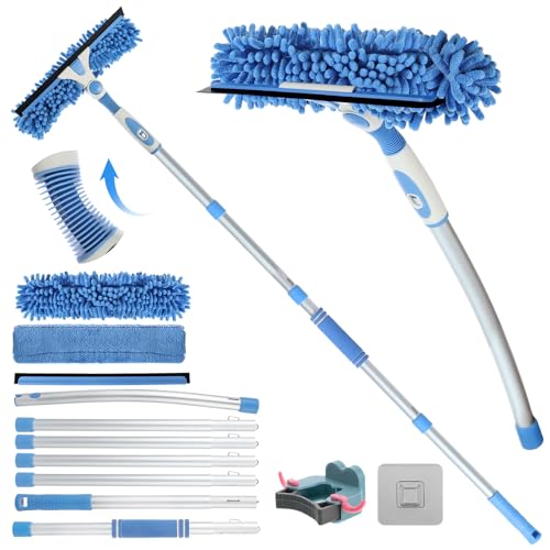 Window Cleaning Kit with Extendable Pole