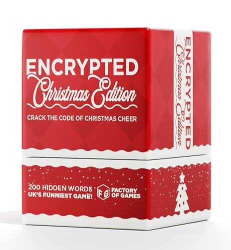 Factory of Games Encrypted UK Christmas Expansion, 200 Card Holiday Add On Packed with British Christmas Culture and Hidden Phrase Challenges
