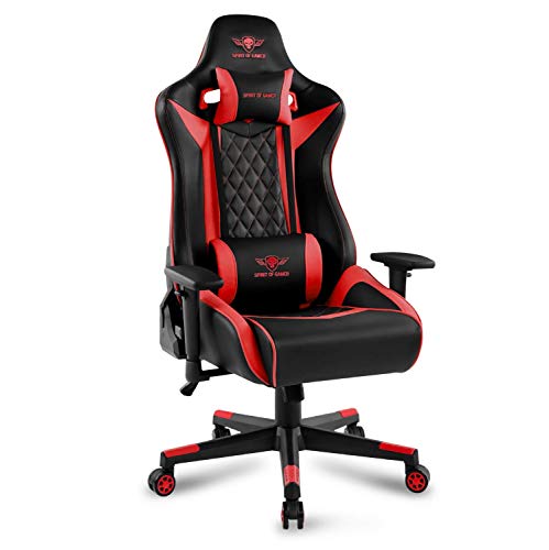 Spirit Of Gamer – Crusader Series – Chaise Gaming Simili Cuir Capitonné Haut de Gamme...