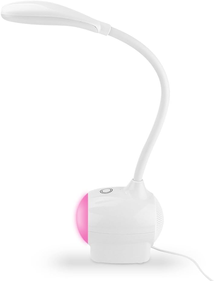 ELEOPTION Dimmable Color LED Desk Lamp Touch-Sensitive Control Panel with 3 Adjustable Brightness Levels 7 Colorful Atmosphere Light with USB Charging Port
