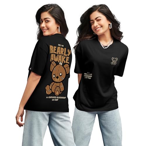 Bewakoof Women's Cartoon Oversized Fit T-Shirt Price History