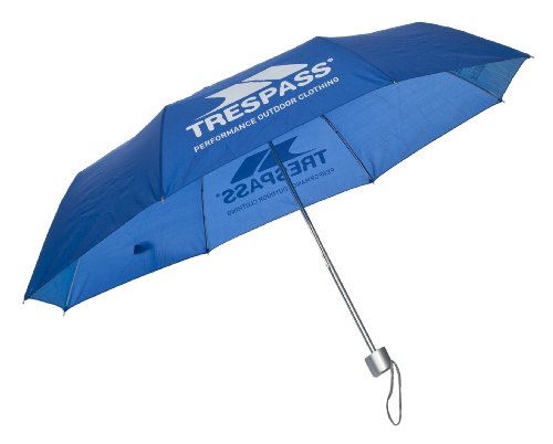 Preisvergleich Produktbild Trespass Compact Umbrella, Blue, Umbrella Kompakter Regenschirm / Knirps mit Schutzhülle, Blau