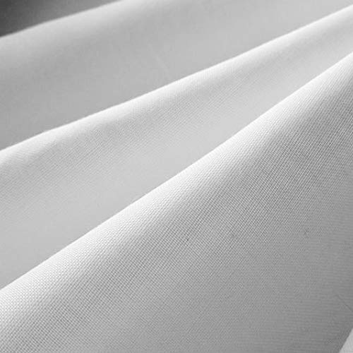 LAS TELAS ... Tejido por Metros, Visillo sin bajo con Plomo Blanco. Ancho de 2,80 Mtrs.1 Mtr.