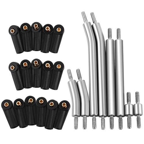 Pothyes High Clearance 4 Links Set Stainless Steel Linkage kit for Axial SCX24 1/24 RC Crawler 90081 B17 Upgrade Parts (Deadbolt)