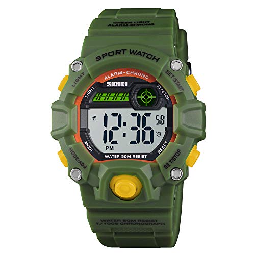 Boys Camouflage LED Sports Kids Watch Waterproof Digital Electronic Military Wrist Watches for Kids with Silicone Band Alarm Stopwatch Watches Age 5-10