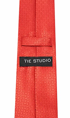 Image of TIE STUDIO Men's Necktie Pocket Square & Cufflink Set | Standard | Jacquard Fabric | Superior Stitching |