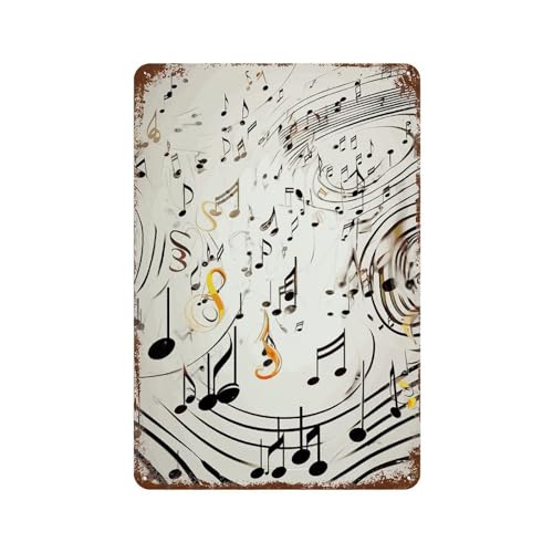 Tableau de musique en métal pour bar déco murale vintage café et salon