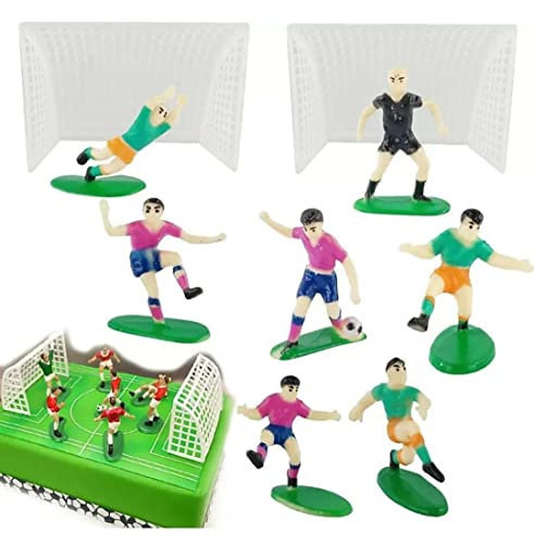 Image of Homebakers Mart Football /Soccer Cake Topper Set of 7, Multi-Color