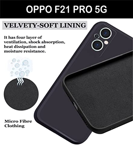 Image of A rtistque Back Cover Case for Oppo F21 Pro 5G with Camera Protection | Shockproof TPU | Stylish Protective Design | Slim Fit | Ultra Matte | Oppo F21 Pro 5G Back Cover - Black