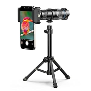 High Power 28X HD Telephoto Lens with Phone Tripod for iPhone Samsung Pixel One Plus Huawei