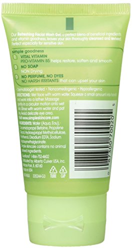 Simple Refreshing Facial Wash Gel 1.7Oz (3 Pack), 50.27 ml (Pack of 3) - Image 2