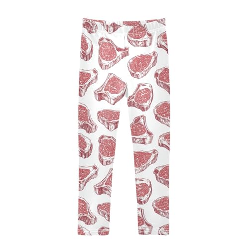 ZZKKO Girls Leggings Steaks Toddler Girls Clothes Leggings for Girls Toddler Girls Leggings 3-4T