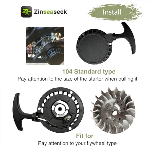 104 Recoil Pull Starter Start para motores de 43cc a 70cc 2 y 4 tiempos miniatura 4