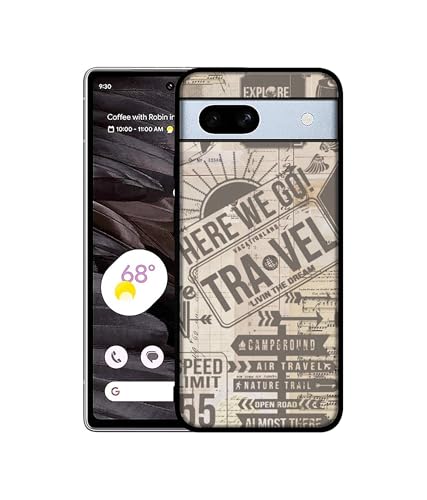 Image of Travel Design Premium 2D Printed Metal Back Case Cover for Google Pixel 7A 5G, Multicolor
