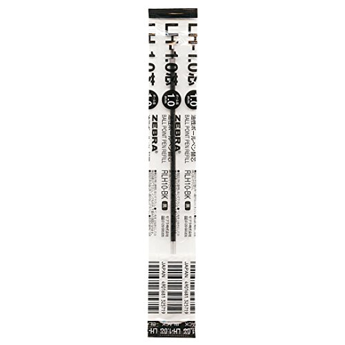Recharge Zebra LH-1.0 pour stylo bille noir avec pointe large de 1.0 mm