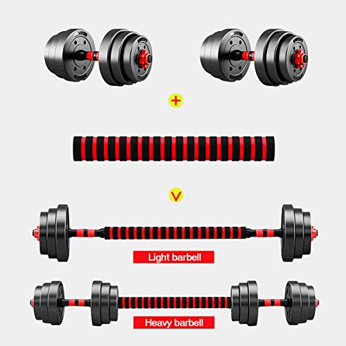 AJUMKER verstelbare dumbbells set, 20/30/50KG dumbbells halter set met drijfstang, dumbbells halter set verstelbare lift… - Afbeelding 3