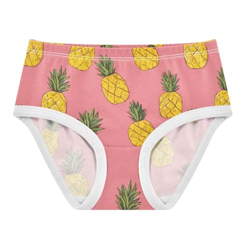 Wusikd Pineapple Cute Girls' Underwear Cotton Pink Girls Briefs Soft Toddler Underwear 2T