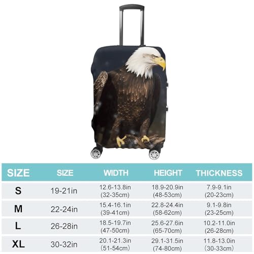 Bald Eagle Luggage Covers Tsa Approved Suitcase Cover Elastic Washable Luggage Sleeve Carry on Cover Protector Anti-Scratch Suitcase Protector Fits 19-30 Inch Case(L)2