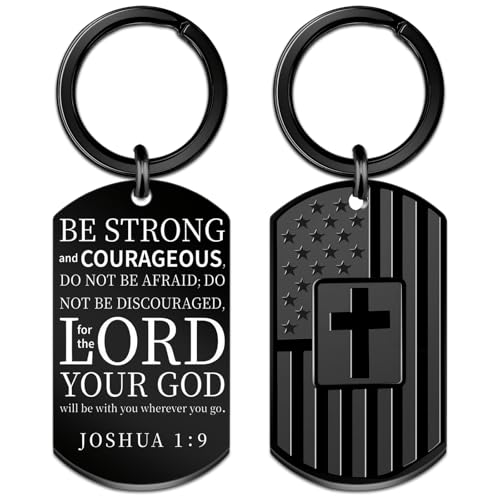 Geguosen Christian Keychains for Men Teen Boys Religious Christian Gifts