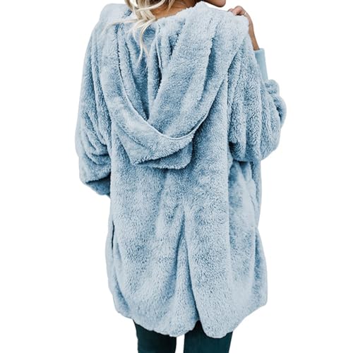 Ceboyel Womens Fleece Teddy Coats 2023 Trendy Hooded Winter Jacket Shaggy Faux Sherpa Cardigans Fashion Warm Clothes4