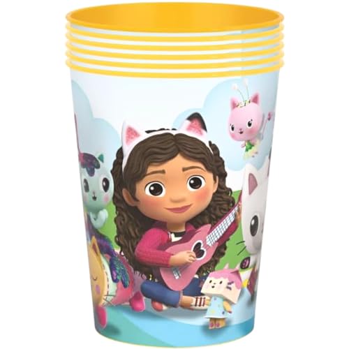Unique Multicolor Gabby's Dollhouse Plastic Stadium Cup, 16 Oz, K...