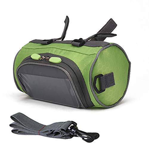 ZUKKA Bike Handlebar Bag,Adjustable and Removable Shoulder Strap Waterproof Bicycle Front Storage Bag