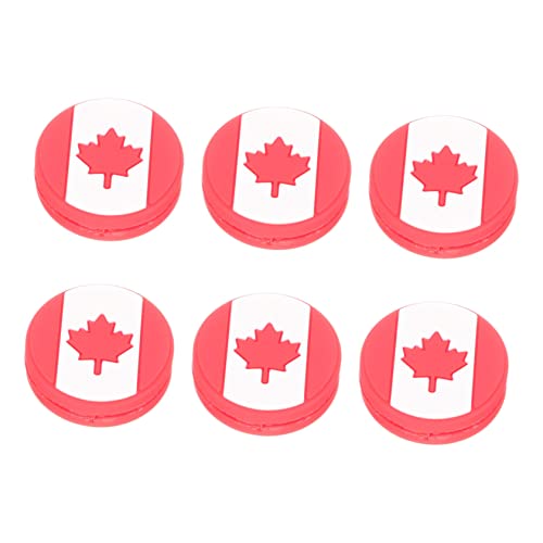 WHAMVOX 6pcs Tennis Racket Shock Absorber USA Accessories Canadian Flag California Flag String Vibration Dampener Tennis Racket Absorber Canada Flag Tennis Dampener Silicone Racket Damper