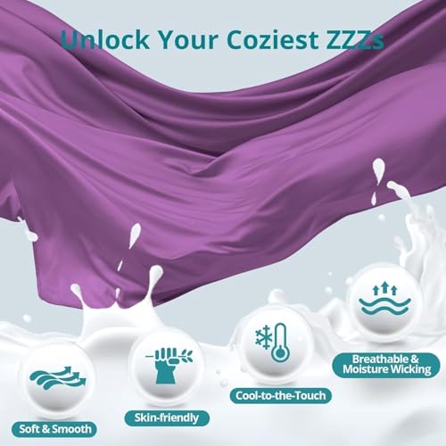 Image of Cooling Pregnancy Pillows for Sleeping, 65'' Full Body Pillow, Purple | Sasttie Maternity Pillow, OEKO-TEX, Down Alternative, Removable Cover, Pregnant Women Must Haves, Maternity Essential