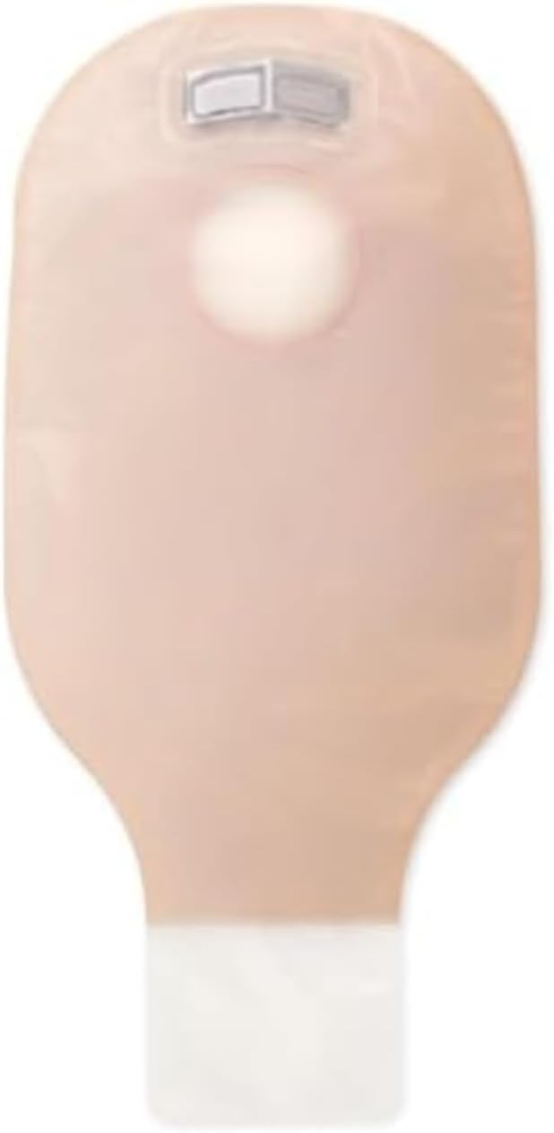 Hollister 18164 New Image 2-Piece 12” Drainable Ostomy Pouch, Pack of 10, Transparent, 2-3/4” Opening, Blue Color Code