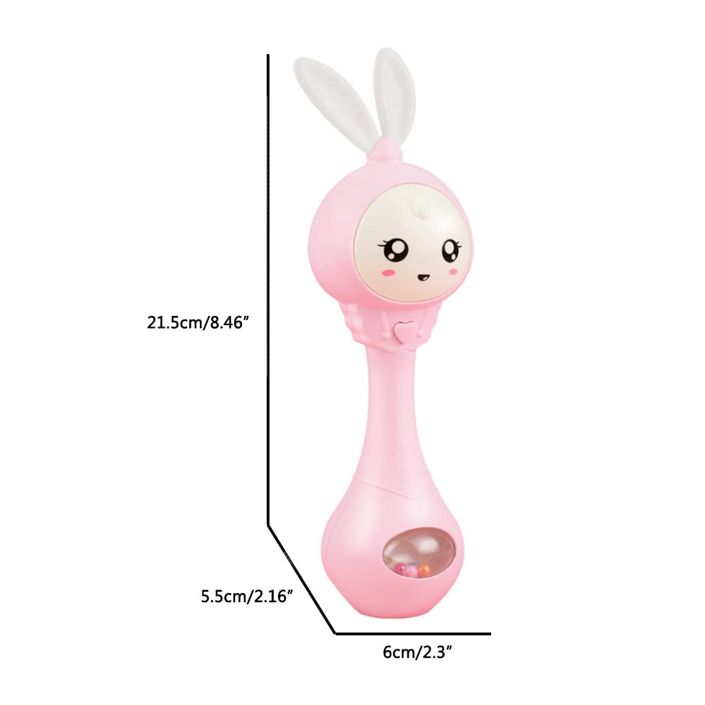 Tumnea Baby rattle, light up musical rattle teether toy, infant baby sensory toy - Image 4