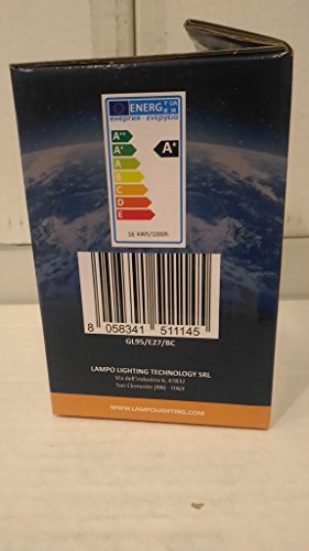 Lampo gl95/e27/bc lampadina a led globo 16 watt