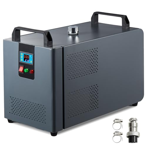 Happybuy Industrial Water Chiller KH-6000, 200W Cooling System, 12L Tank, 7.8L/min Flow Rate, for CO2 Laser Engraving, Compressor