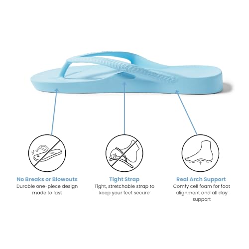 Image of Archies Arch Support Flip Flops for Men & Women - Orthotic Sandals for Plantar Fasciitis Relief - Lightweight, Cushioning, Shock-Absorbing Thong Sandals for Walking, Foot Pain & All-Day Comfort