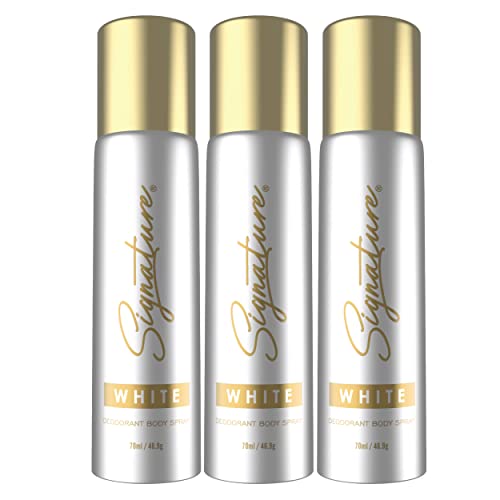 Image of Signature White Deodorant Floral Fruity Long Lasting Fragrance for Men Combo Pack of 3 (70 ml x 3)