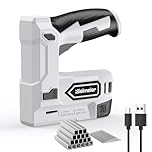 Bielmeier Electric Staple Gun, 2 in 1 Lithium-ion Electric Stapler, 4V Cordless Brad Nailer Kit with Staples Nails, USB Charger, Power Tacker for Upholstery, Material Repair, Carpentry, DIY