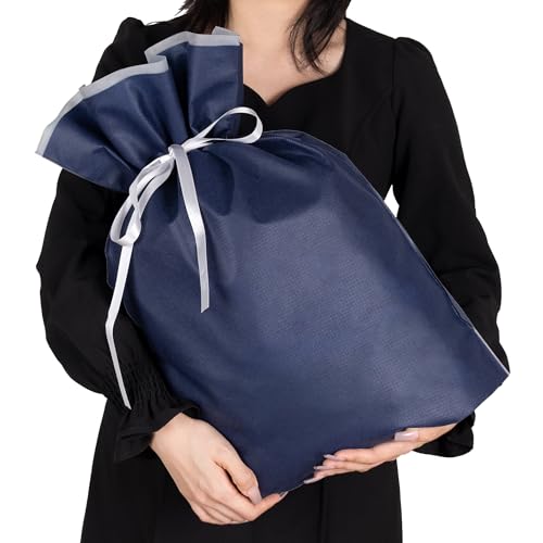 ラッピング プレゼント 袋 ギフトバッグ 【Poco'ce掲載・ふんわり不織布·リボン付き·3サイズ×5色展開】 ラッピング 袋 小 大 特大 ギフト袋 贈り物 人気 おしゃれ 収納 お祝い 記念日 結婚式 母の日 父の日 誕生日 バレンタイン クリスマス