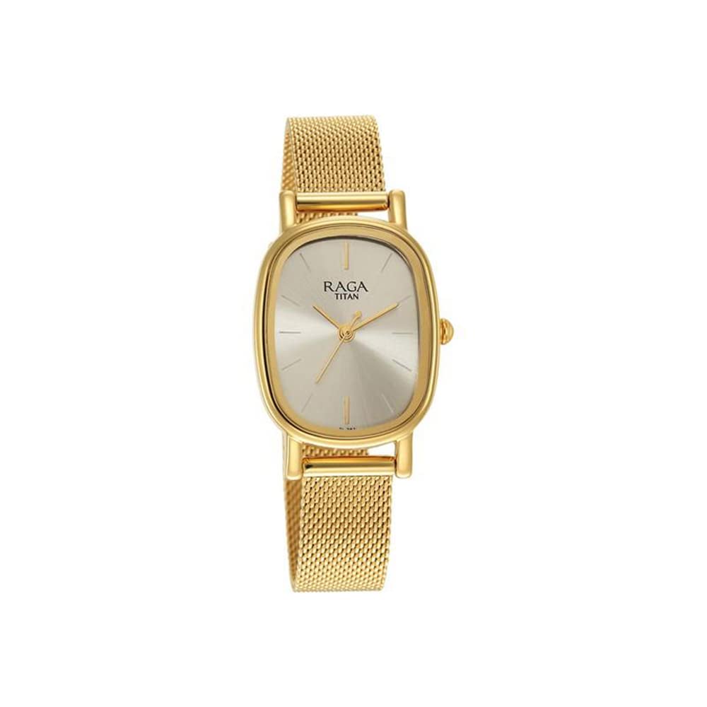 Titan Raga Viva Champagne Dial Analog Stainless Steel Strap Watch for Women-NS2665YM01 (B0B75DDRX9) Amazon Price History, Amazon Price Tracker