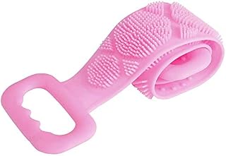 Back Scrubber - Exfoliating Back Scrubber for Shower Body Wash Shower Strap for Men and Women, Perfect for Skin Deep Cleaning Silicone Bath Body Brush, Exfoliating Long Body Back Scrubber Massager Easy to Clean Eco Friendly, Long Lasting (Pink)