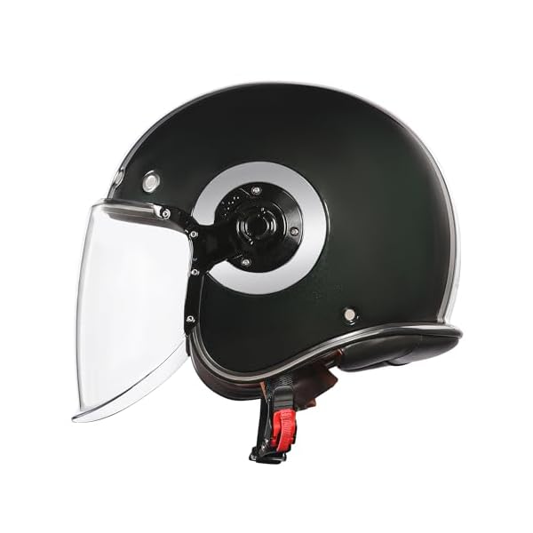 Royal Enfield Spirit of SM ID ABS GL Green ISI and DOT Certified Riding Helmet (XL) 60 Cm - High Impact Grade Thermoplastic & High Density EPS Liner for Superior Impact Protection and Durability