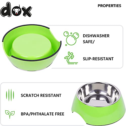 Ddoxx Dog Feeding Bowl 237 Oz Green  Sturdy Nonslip Melamine Base Removable Rustproof Stainless Steel Bowl  Easy to Clean Dishwasher Safe  Ideal for All Dog and Cat Sizes  Cucciolini Doodles Ddoxx dog feeding bowl 23 7 oz green  sturdy non slip melamine base removable rustproof stainless steel bowl  easy to clean dishwasher safe  ideal for all dog and cat sizes   cucciolini doodles