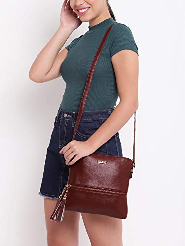 Image of KLEIO Stylish Lightweight Tassel PU Leather Cross Body Side Sling Handbag Purse For Women Girls Ladies