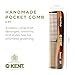 Kent OT Pocket Comb - Handmade Fine and Wide Tooth Hair Comb for Men, Women, and Kids - Travel, Beard, and Mustache Comb - Saw Cut and Hand Polished Made in England