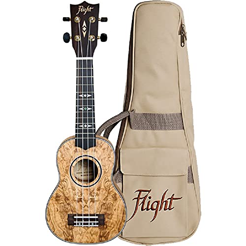 Flight, 4-String Supernatural Series Soprano Ukulele, Quilted Ash, (DUS410 QA)