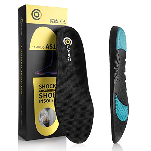 CAMBIVO 2 Paar Einlegesohlen für Herren, Gel Einlagen für Schuhe, Schuheinlagen für Sport, Arbeitsschuhe und Wanderschuhe