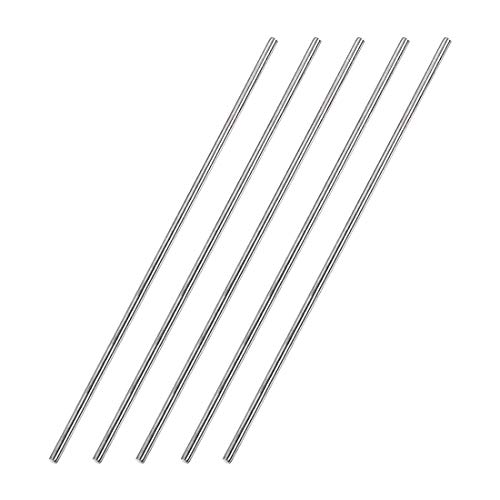 uxcell 3mm x 250mm 304 Stainless Steel Solid Round Rod for DIY Craft - 5pcs