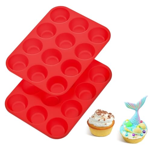 Caketime Silicone Muffin Pan, 12-Cup Cupcake Pan