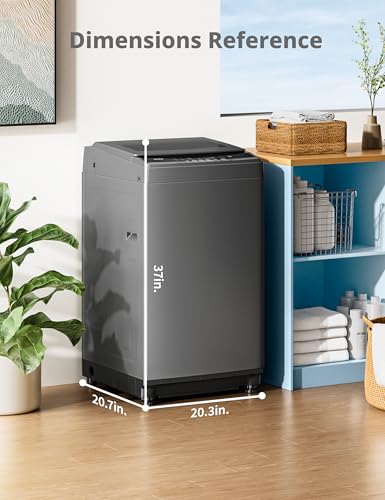 COMFEE’ 1.6 Cu.ft Portable Washing Machine, 11lbs Capacity Fully Automatic Compact Washer with Wheels, 6 Wash Programs Laundry Drain Pump, Ideal for Apartments, RV, Camping, Magnetic Gray - Image 4