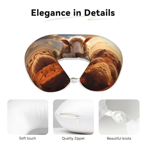 Almohada de viaje espuma viscoelástica U suave miniatura 3